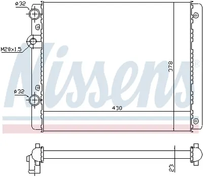 Radiator apa racire motor (transmisie manuala) SEAT AROSA; VW LUPO, POLO, POLO CLASSIC 1.0-1.9D intre 1994-2005