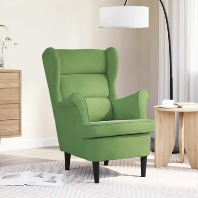 vidaXL Fotoliu, verde deschis, catifea