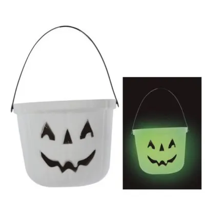 Cos dovleac halloween alb