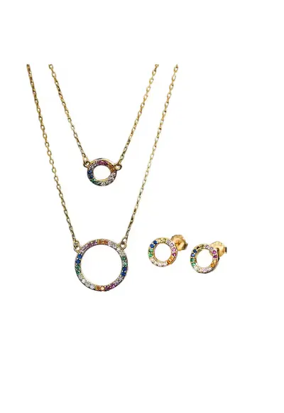 Set Colier si Cercei din Argint 925 - cu Zircon - 6101