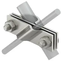 Clema conexiune electrod impamantare INOX – pentru legatura conductorului de impamantare la electrod