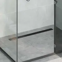 vidaXL 2 în 1 Drenaj pentru duș Negru 90 cm Oțel inoxidabil 304