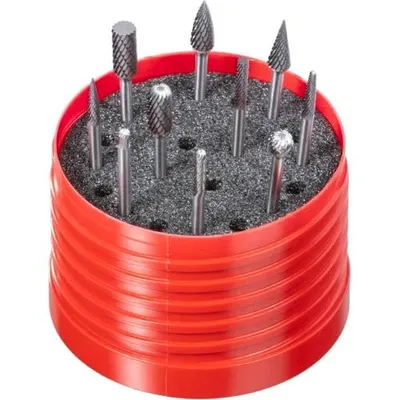 Set Freze Carburi metalice cu tijă de 3 mm – 10 piese
