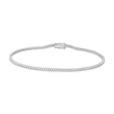 Bratara tennis din aur alb cu diamante de 1.1ct