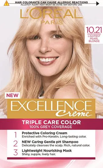 L'Oréal Vopsea de păr Excellence, 10.21 Lightest Pearl Blonde