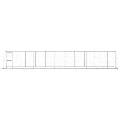 vidaXL Padoc pentru câini de exterior, 26,62 m², oțel galvanizat