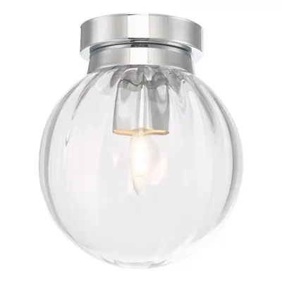 Plafoniera Kavi Bathroom Flush Polished Chrome Glass IP44