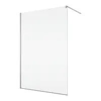 Paravan dus crom cu sticla securizata, 120x200 cm, Easy Sanswiss