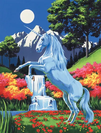 Set de desen pe panza Royal - Unicorn, 23х30 cm