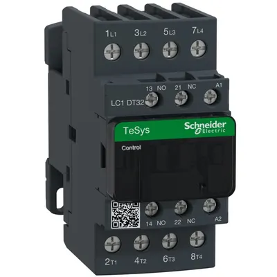 Contactor, TeSys Deca 4P(4 NO), AC-1, = 440V, 32A, 230V AC 50/60Hz Schneider LC1DT32P7