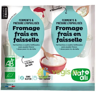 Ferment pentru Branza Dulce (Cottage Cheese) Ecologic/Bio 2x6g
