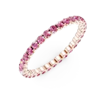 Inel eternity din aur roz cu rubine de 0.6ct