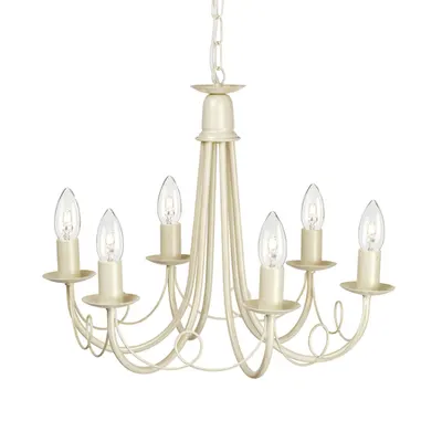 Corp de iluminat suspendat, lustra Minster 6 Light Chandelier – Ivory Gold