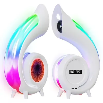 Boxa Bluetooth multifunctionala 6-în-1 cu lumini RGB dinamice