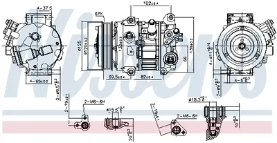 Compresor climatizare aer conditionat potrivit LEXUS NX; TOYOTA CAMRY, HIGHLANDER KLUGER, RAV 4 IV 2.0 2.5 2.7 12.12