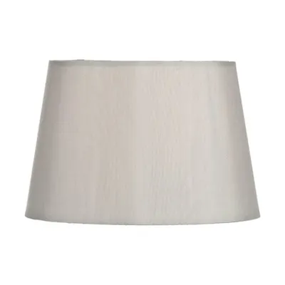 Abajur Edith Silver Faux Silk Tapered Drum Shade 23cm