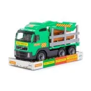Camion cu lemne Volvo PowerTruck, 45x19x25 cm, Wader