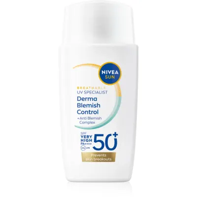 NIVEA SUN Derma Skin Clear lotiune tonica pentru pielea cu imperfectiuni SPF 50+ 40 ml