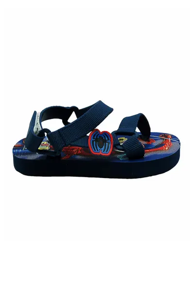 Sandale cu velcro si Spiderman - Rosu/Albastru