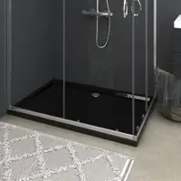 Gossi cadita de dus dreptunghiulara din abs, negru, 80x120 cm