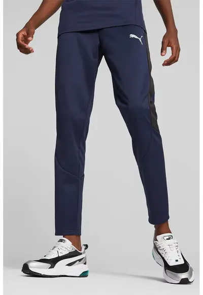 Pantaloni sport cu segmente contrastante Evostripe - Negru/Bleumarin