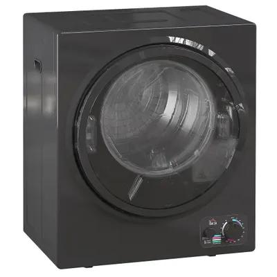 HOMCOM Uscător electric portabil 850W, capacitate 33L 4 moduri de funcționare, oțel inoxidabil, 49 x 40,5 x 60 cm, negru | Aosom Romania