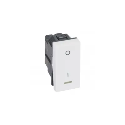 Intrerupator doi poli switch Arteor - cu indicator 20 AX 250 V~ - 1 module - alb