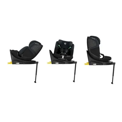 Scaun auto I-Size Maxi-Cosi Emerald 360 S Tonal Black cu isofix, picior de sustinere, rotatie 360, protectie la impact lateral