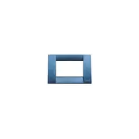Placa ornament 2 module Vimar(Idea)metal irid.euro blue Avio metalizato