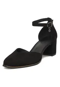 Pantofi dama - piele naturala - clasic - toc mic - negru