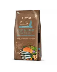 FITMIN Dog Purity Grain Free Adult Junior Fish Menu 12 kg hrană cu pește pentru câini tineri și adulți de rase medii și mari