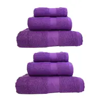 Set 6 prosoape 100% bumbac pakistanez pieptanat, MOV