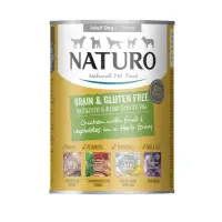NATURO Grain Free, XS-L, Pui și Legume, conservă hrană umedă fără cereale câini, (în sos), 390g
