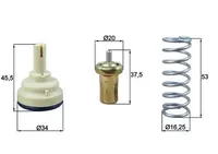 Termostat Lichid Racire (105 C) Potrivit Seat Altea, Altea Xl, Leon, Toledo Iii; Skoda Octavia Ii, Rapid, Superb Ii, Yeti; Vw Eos, Golf Plus, Golf Plus V, Golf V, Golf Vi 1.4 1.6 05.07-07.18