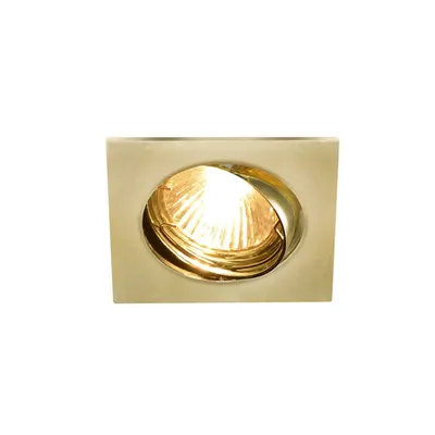 Spot incastrat, PIKA Ceiling lights GU10, brass indoor recessed ceiling light, brass, swivelling, max. 50W