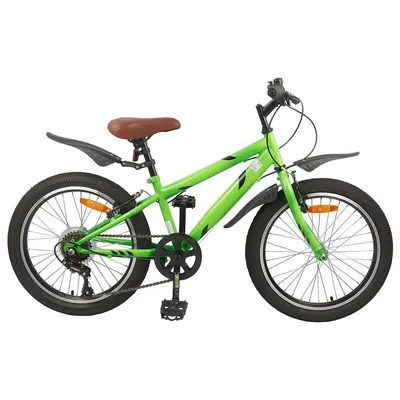 vidaXL Bicicletă pentru Copii 24 Inci 6-Viteză pentru 8-12 ani Verde