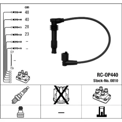 Set cablaj aprindere NGK 0810