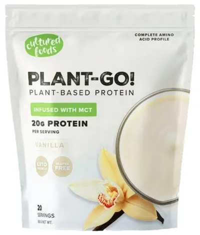 Proteină vegană, cu MCT, fără zahăr, vanilie, 660 g, Plant-Go!