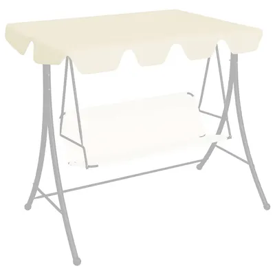 vidaXL Copertină de rezervă leagăn grădină, crem, 150/130x105/70 cm