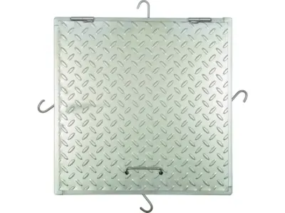 Capac canalizare galvanizat, cu rama, 50x50 cm
