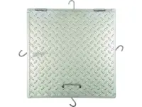 Capac canalizare galvanizat, cu rama, 50x50 cm