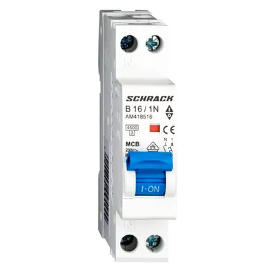 Intreruptor automat AMPARO, 4,5kA, B16A, 1P+N, 1modul