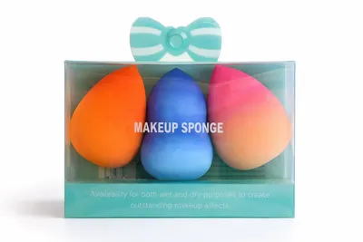 Set 3 Bureți Machiaj Beauty Blender Multicolor