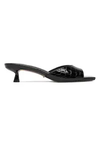 Pantofi dama - toc elegant - negru - material sintetic