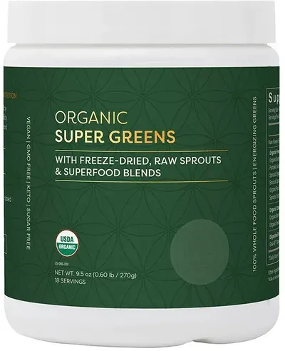 Organic Super Greens, 270 g, Global Healing