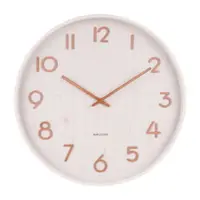 Ceas de perete din lemn de tei Karlsson Pure Medium, alb, ø 40 cm