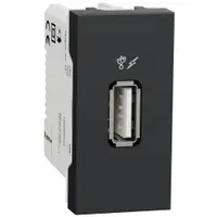 Priza incarcare USB 1A 1m tip A Schneider Noua Unica NU342854, antracit