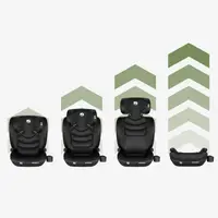 Scaun auto copii 2in1 I-Size Tulano Joy 20 Black 100-150 cm cu spatar detasabil,certificat ECE R129,suport pahar si 2 parasolare incluse,tetiera reglabila 13 pozitii distincte