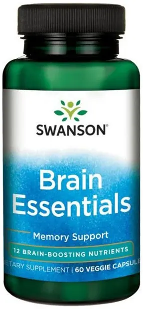 Brain Essentials, 60 capsule vegetale, Swanson