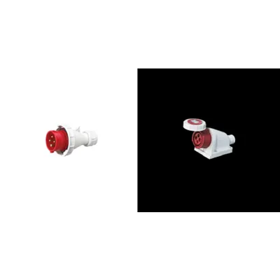 Pachet Fisa si Priza Fixa Industriala HTN 63A IP67 400V - Conexiuni Trifazate de Putere, Sigure